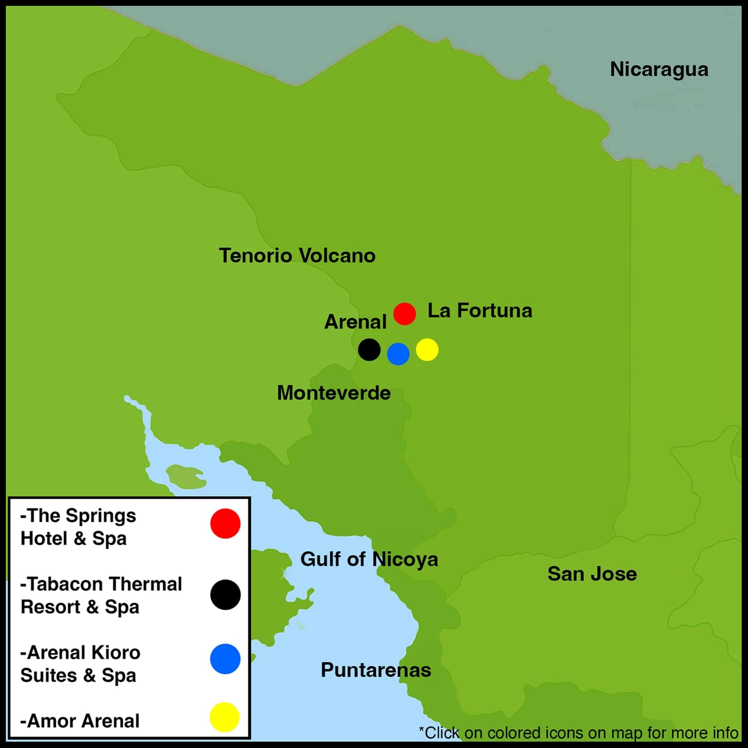 Map Hotels Arenal-min Map showing Arenal location